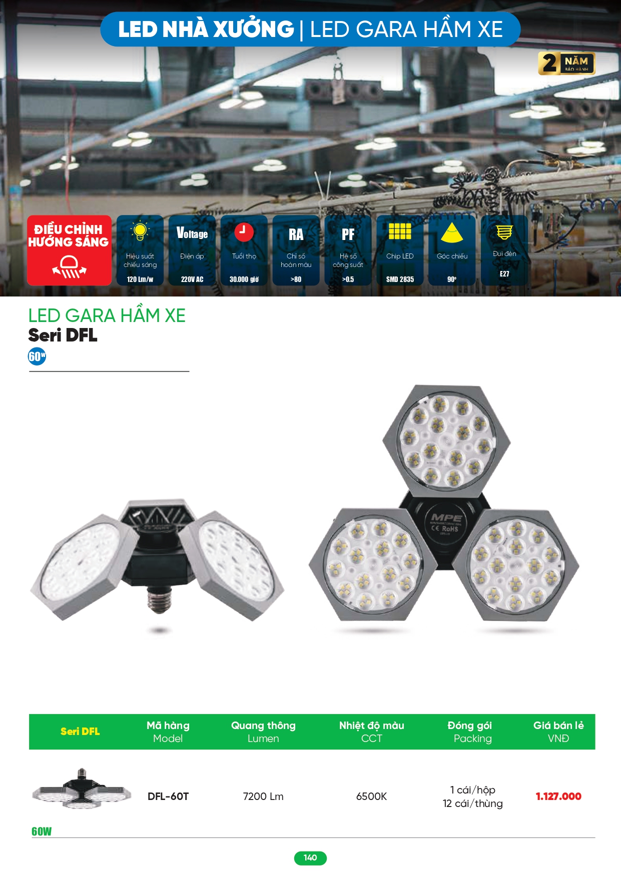 Bảng giá đèn LED MPE 2026